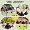 thumbnail image 3 of Juego de 6 linternas metálicas para exteriores en forma de abanico, 62 cm, 720 ml, 3 of 7