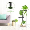 thumbnail image 6 of 3 Tier Large Plant Stand Indoor Outdoor Clearance, Metal Flower Shelf Pot Holder, 10in Wide Multiple Plants Tall Corner Display Rack for Patio Orchid Office Porch Living Room Garden, Black, 6 of 9