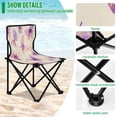 thumbnail image 4 of Outdoor Folding Chair 14.46x14.46x22.83 Inches, Camping Folding Chair Easy to Carry Ideal for Outdoor Picnics Camping Park Fishing Purple Butterfly, 4 of 8