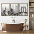 thumbnail image 3 of PixonSign Framed Canvas Print Wall Art Set Black & White NYC New York Cityscape Urban Architecture Photography Realism Scenic Landscape Decorative Colorful Multicolor for Bedroom - 16"x24"x3 Natural, 3 of 5