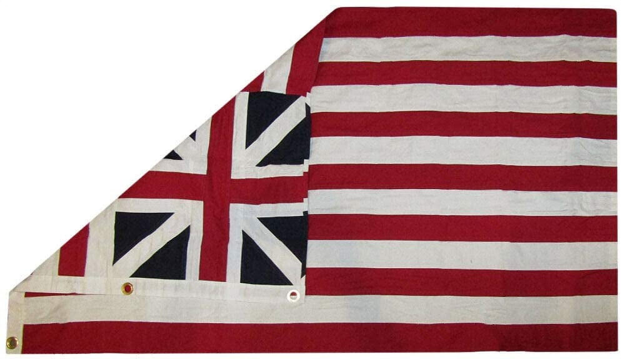 3x5 Embroidered Grand Union 100% Cotton Flag 3'x5' Banner Grommets 2 Clips