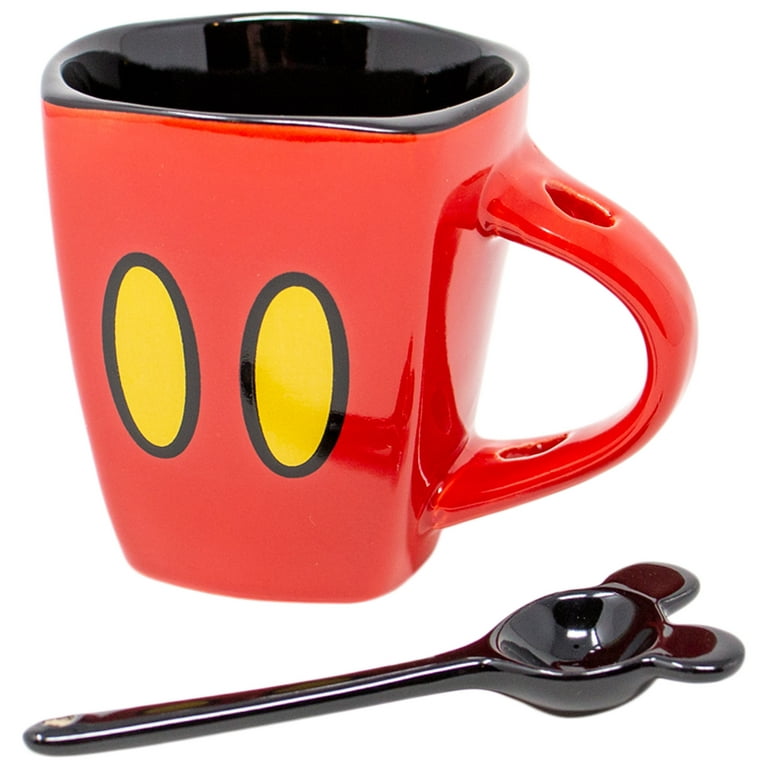 Mickey Mouse 809355 11 oz Disney Shorts Mug with Spoon, Red, 1