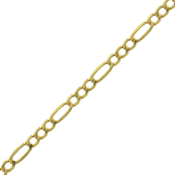 Brilliance Fine Jewelry 10K Yellow Gold Figaro Chain Necklace, 20"