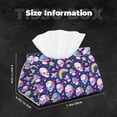 thumbnail image 6 of Lsque Skull mushroom rainbow space Printed Long Tissue Box Cover Holder, Facial Paper Organizer Dispenser,Triangle with Bottom Belt, PVC Leather Decorative Organizer, 6 of 9