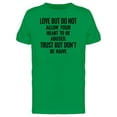 thumbnail image 1 of Love, Dont Allow Heart Be Abused Tee Men's -Image by Shutterstock, 1 of 2