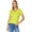 Electric Green, variant on Women's Stretch Short Sleeve V-Neck T-Shirt, Light Gray Heather, Medium