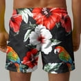 thumbnail image 5 of Virmaxy Tropical Floral Beach Shorts for Men Breathable Hawaiian Print Swimwear with Elastic Waist Drawstring Summer Shorts for Island Getaways Multicolor-22 XXXL, 5 of 5