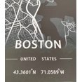 thumbnail image 3 of Boston City Print Map Wall Art with Frame, 3 of 4