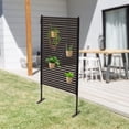 thumbnail image 4 of Indoor Outdoor Privacy Screen Decorative Panels Planter Wall Brown Fence Panels, 4 of 19
