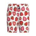 thumbnail image 4 of Wukai Hand Drawn Strawberry Men’s Short Pajama Pants With Pockets Soft Sleep Pj Shorts for Men-3X-Large, 4 of 6