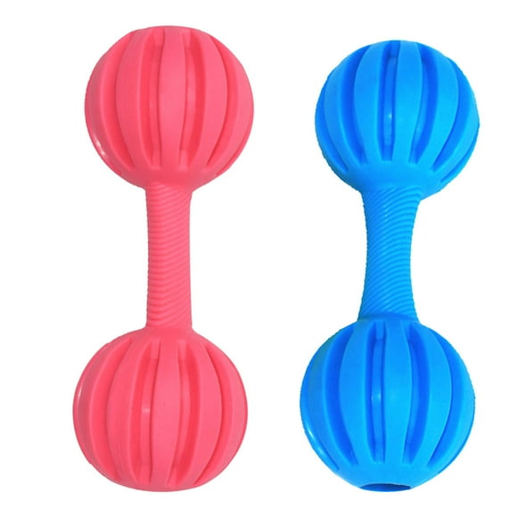 BRIGHTFUFU 2 mancuernas de goma lineales duraderas, juguetes de entrenamiento divertidos y portátiles para perros.