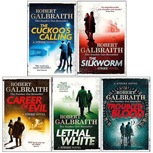 Pre-Owned Cormoran Strike Series Robert Galbraith 5 Books Collection Set (The Cuckoo's Calling, The Silkworm, Career of Evil, Lethal White, Troubled Blood)