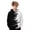 Black2, variant on ZHOGXU Boys Patchwork Gradient Hooded Sweatshirt Long Sleeve Pullover Hoodie With Pocket For Kids Cool Outdoor Play Wear,Black1,8-9 Years