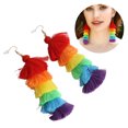 thumbnail image 1 of Pendientes de borla hilo de algodón y pendientes de borla coloridos de cobre en capas para fiestas para acampar ANGGREK Otros, 1 of 8