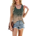 thumbnail image 2 of Deago Womens Tie Dye Summer Tank Tops Sleeveless Crew Neck T Shirt Pleated Front Flowy Casual Loose Fit Tunic Blouses, 2 of 10