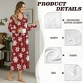 thumbnail image 6 of Tutolipy Christmas Nightgowns for Women Snowflake Printed Sleepwear V Neck Loungewear Full Length Night Dress for Fall Winter, 2XL, 6 of 7
