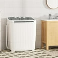 thumbnail image 2 of Superday Portable Washing Machine, 2 In 1 Small Washing Machine and Spin Dryer Combo, 17.6lbs Compact Mini Twin Tub Laundry Machine for Camping, Apartments, Dorms, College Rooms, RV, Delicates, Grey, 2 of 9