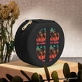 thumbnail image 6 of Yiaed Go Surfer Print Travel Jewelry Case Bridesmaid Gift Boxes Jewelry Travel Organizer Small Round Jewelry Box Mini Storage-Black, 6 of 7
