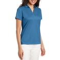thumbnail image 4 of Mafoose Women's Performance Fine Jacquard Polo T-Shirt Ocean Blue Large, 4 of 5