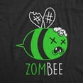 thumbnail image 2 of Mens Zombee T Shirt Funny Zombie Halloween Bumble Bee Novelty Graphic Tee Graphic Tees, 2 of 9