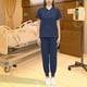 thumbnail image 2 of Conjunto de uniforme exfoliante para mujer, traje lavable a máquina con cuello en V, cintura elástica, ropa de trabajo para enfermera, ropa de trabajo SG, 2 of 5