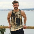 thumbnail image 6 of Disketp Ancient Skull Cave Landscape Men's Workout Tank Tops Sleeveless Gym Shirt Quick Dry Fitness Bodybuilding Sleeveless T Shirt-4X-Large, 6 of 7