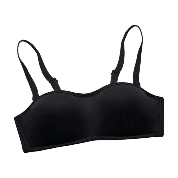 Sujetador push-up sin tirantes para mujer, acolchado, convertible, sin aros, liso. L