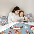 thumbnail image 5 of jejeloiu Santa Claus Bedding Comforter Set,Happy New Year Twin Comforter Sets,Christmas Theme Bedding Set For Girls,Breathable Room Decor Reversible,2 Pieces, 5 of 8