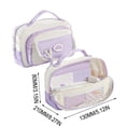 thumbnail image 3 of Sokhug Cute Color-Block Candy Pencil Case - Handheld Canvas Pen Bag with Storage, for Office, 8.3x5.1x3.1 Inch, Style B, 3 of 5