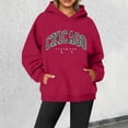 thumbnail image 2 of WEAIXIMIUNG Chandails en Molleton pour Femmes Tendance Zip 2024 Nouveau Pull à Col Rond Imprimé Lettres pour Femmes Pull à Manches Longues de Rue Chandail à Capuchon, 2 of 4