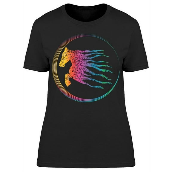 Colorful Horse  T-Shirt Women -Image by Shutterstock, Female 3X-Large