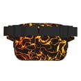 thumbnail image 3 of Fotbe Orange Lightning Cangurera Cuadrada con Estampado de Doble Capa, Bolsa de Cintura Ajustable Mini para Hombres y Mujeres, 3 of 9