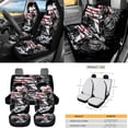 thumbnail image 3 of Yuyamidu Wolf Auto Seat Covers Full Set of 12 American Flag Car Steering Wheel Accessories Seatbelt Strap Pads Cup Holders Chapstick Holder Keychain Wrist Strap, Universal Fit, 3 of 6
