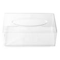 thumbnail image 4 of Cubierta de caja de pañuelos acrílica, soporte de pañuelos Rectangular transparente, caja dispensadora de servilletas faciales para baño, para uso en el hogar, la Oficina y el coche, 4 of 5