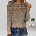 thumbnail image 1 of Pntutb - Camiseta holgada con estampado de moda para mujer, blusa de manga larga, cuello redondo, tops casuales Pntutb Pntutb-6824, 1 of 5
