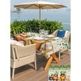 thumbnail image 4 of Outdoor Tablecloth with Umbrella Hole and Zipper, St. Patrick's Day Rectangle Table Cloth 60x84 Inch Waterproof Tablecloth, Green Lucky Shamrocks Harp Beer Retro Rustic Picnic Table Cover for Patio, 4 of 7
