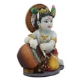 thumbnail image 5 of Hindu God Young Baby Krishna Vishnu Stealing Butter From The Gopis Statue Decor, 5 of 5