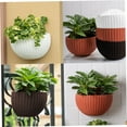 thumbnail image 3 of Wall Planter 2PCS Wall Hanging Planter Half Round Fence Planters with Drainage and Hooks Wall Mounted Planters for Balcony Garden Railing Indoor Outdoor,Wall Planter, Wall Hanging Planter, 3 of 8