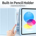 thumbnail image 4 of DWPSG Case for iPad (A16) 11th Generation 11 inch 2025, iPad 10th Generation Case 10.9 inch 2022 with Pencil Holder, Smart Trifold Stand Cover with Slim Soft TPU Back Shell, Blue, 4 of 8