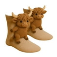 thumbnail image 2 of 3D Knit Animal Socks, Hand Crocheted Double Layer Warm Socks with Fun Designs, Novelty Crew Socks for Cozy Comfort, Durable and Soft Material for Daily Wear, 2 of 4