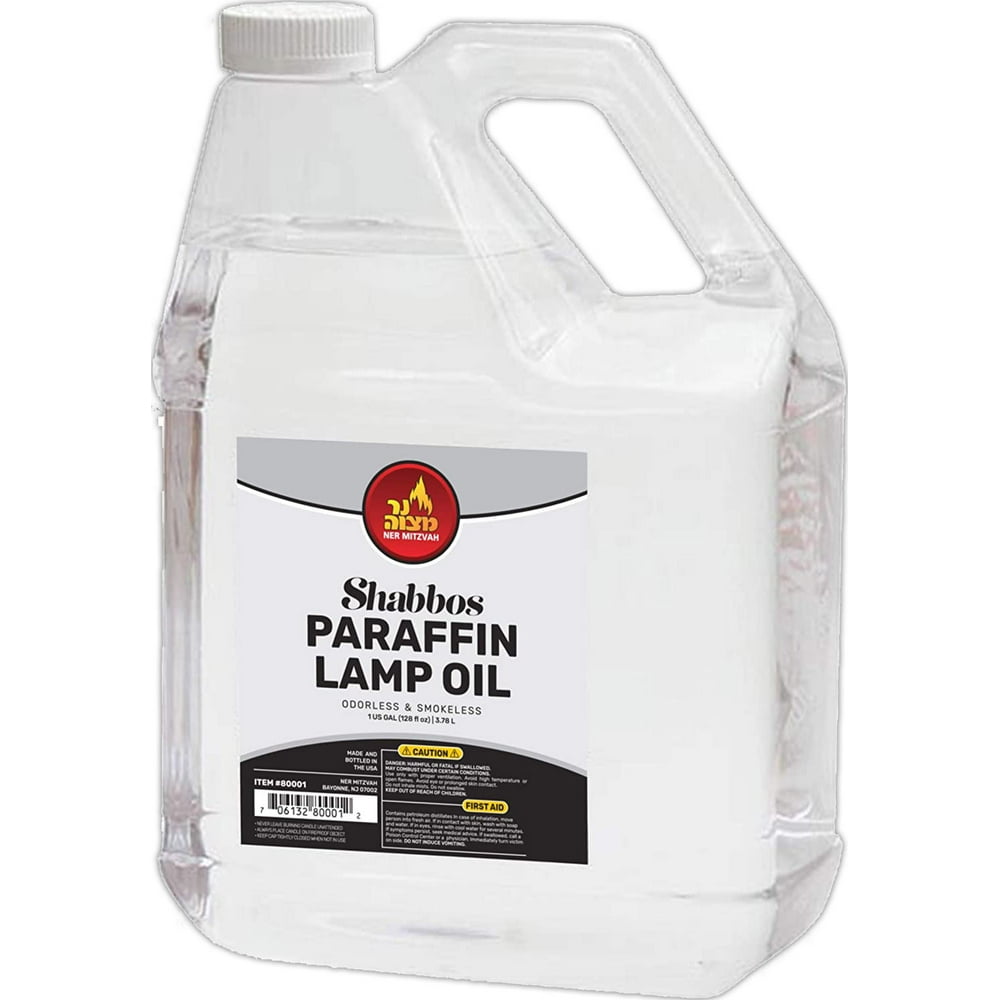 Ner Mitzvah, 1 Gallon Smokeless, Odorless Liquid Paraffin Lamp Oil Clear