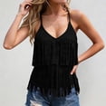thumbnail image 2 of RUTAYY Women's Tank Tops Boho Fringe Tops Lightweight V-Neck Sleeveless Camisole Summer Casual Daily Wear Trendy Vacation Vest, 2 of 5