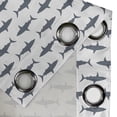 thumbnail image 4 of Ambesonne Shark Grommet Curtain, Swimming Wild Fishes, 50" x 120", Charcoal Grey White, 4 of 6
