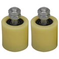 thumbnail image 1 of 2PCS 48X50mm Yellow Silver Nylon Steel Flat Roller Bearing Guiding Wheel 6201 M12 Screw for Electric, 1 of 5