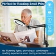 thumbnail image 6 of Veemagni Magnifying Glass with Light and Stand, Optical-Grade Glass Lens, 3 Color Modes Stepless Dimmable, Adjustable Swivel Arm, LED Magnifier Desk Lamp for Close Work Repair Crafts Reading, Black, 6 of 7