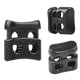 thumbnail image 4 of OULII 5Jgo Stopper Plástico Doble Agujero Para Ajuste Seguro De Cuerdas Y Cordones Negros, 4 of 8