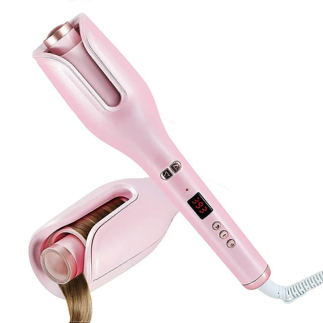 Automatic Curling Iron, Curling Iron Wand with LED Temperature Display & Double Anti-Scalding Housing, Automatic Curling Wand