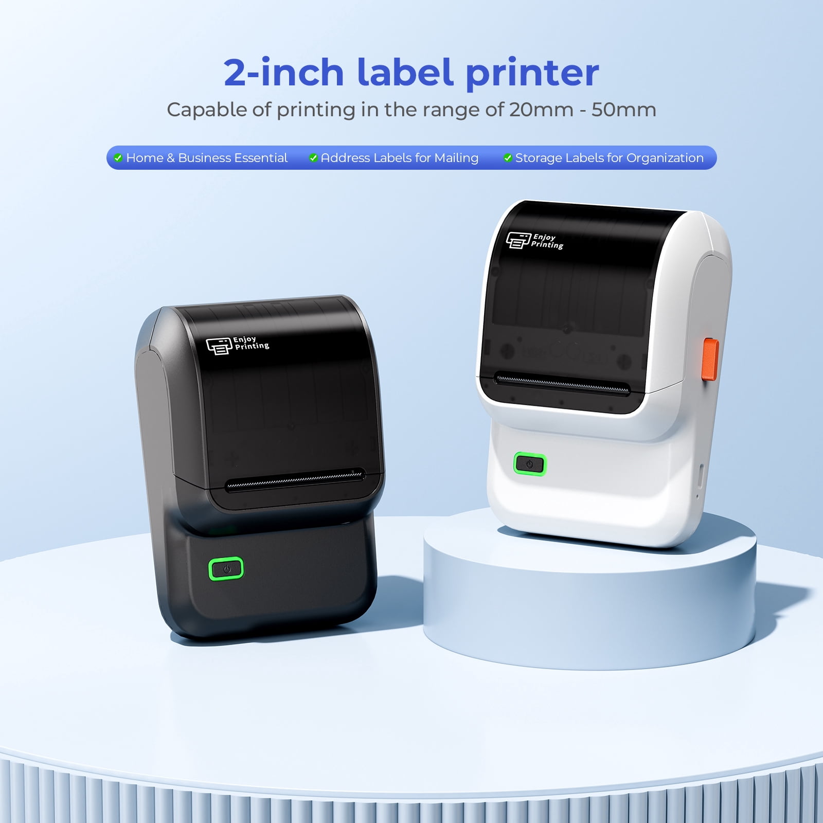 Phomemo M100 Portable Sticker Printer And 1 Roll Paper, Wireless Thermal Label Maker, Easy to Use, Prints 20-50 Mm Wide, for Home Office, School, Storage And Organization （Black）