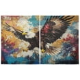 thumbnail image 2 of BZSMCE Set of 2 Pieces Kitchen Window Curtain Fashion Eagles in Motio Printed 27x24in/27x36in, 2 of 9