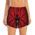 thumbnail image 2 of Picia Spider on the Web Pattern Women's 2 in 1 Athletic Running Shorts High Waisted Workout Casual Gym Sweat Shorts with Comfy Liner Zipper Pockets-Large, 2 of 9